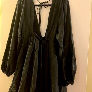 Large Free people deep V dress
